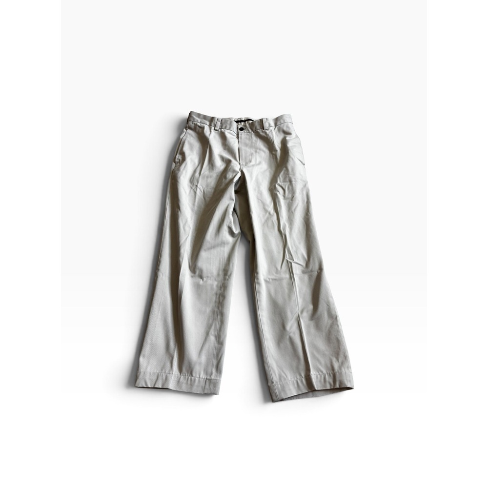 Brooks Brothers Advantage Chino Clark 33x30 Stone Khaki Flat Front Dress Pants